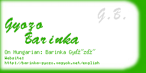 gyozo barinka business card